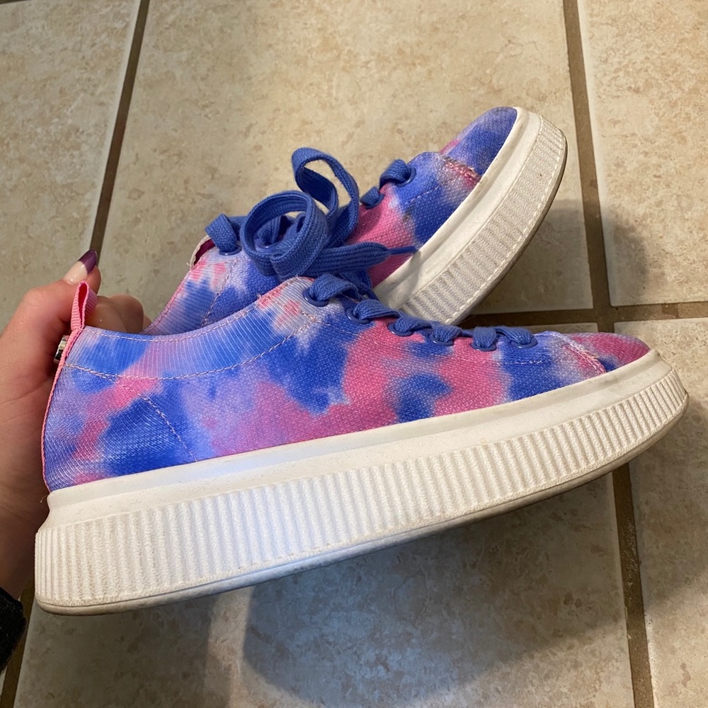 BP tie dye sneakers